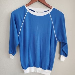 Blue vintage mid sleeve shirt